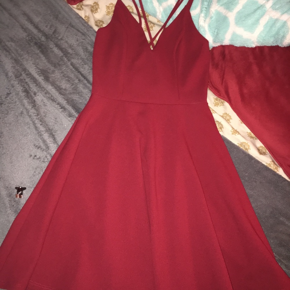 Red cocktail dress